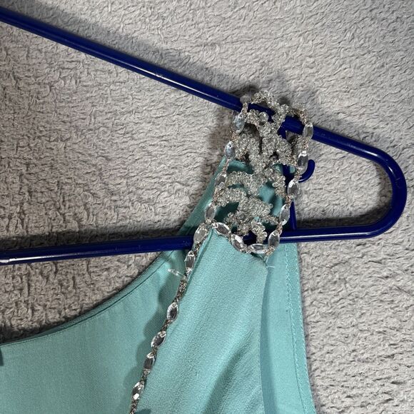 Vintage Colette Dinnigan Dress Womens XS Silk Metallic Glass Romantic Fairy Y2K - Picture 3 of 15